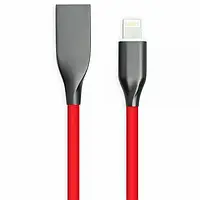 Дата-кабель PowerPlant CA911400 USB (мама) - Lighting (тато) 1 м Red