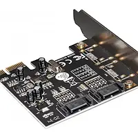 Плата расширения Frime ECF-PCIEto2SATAIII.LP PCI-E to 2 x Sata III 2 внутр. каналы, ASM1061