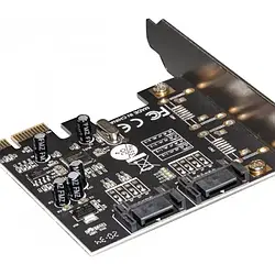 Плата розширення Frime ECF-PCIEto2SATAIII.LP PCI-E to 2 x Sata III 2 внутр. канали, ASM1061