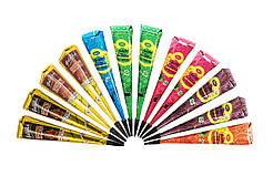 Набір хни в конушках TM Golecha для розпису по тілу 300 г