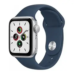 Смарт-годинник Apple Watch SE GPS 40 mm Silver Aluminium Case with Abyss Blue Sport Band (MKNY3)