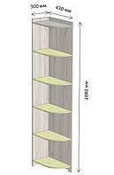 Детская комната для девочки "Италия" Стеллаж угловой