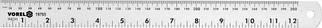 Лінійка алюмінієва 300 мм, w=28 мм з дюймовою і метричною шкалими VOREL Польща