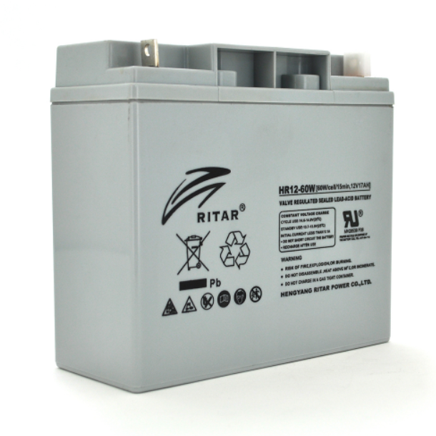 Акумуляторна батарея AGM RITAR HR12-60W, Gray Case, 12V 17.0Ah ( 181 х 77 х 167 (167 ) 4.80 kg Q4