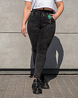 Джегінси молодіжні із джинсу зі шнурівкою у сірому кольорі розмір 52,54,56,58