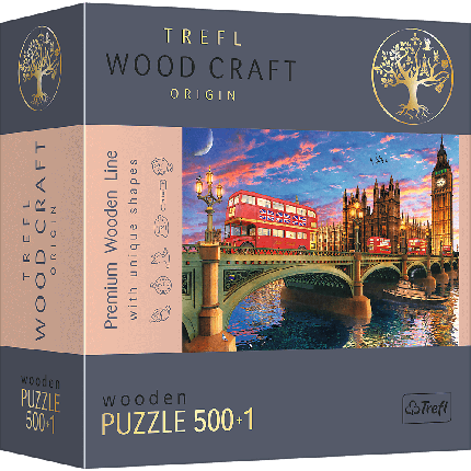 Trefl Wood Craft Puzzle 500+1 - Palace of Westminster / Вестмінстерський Палац, фото 2