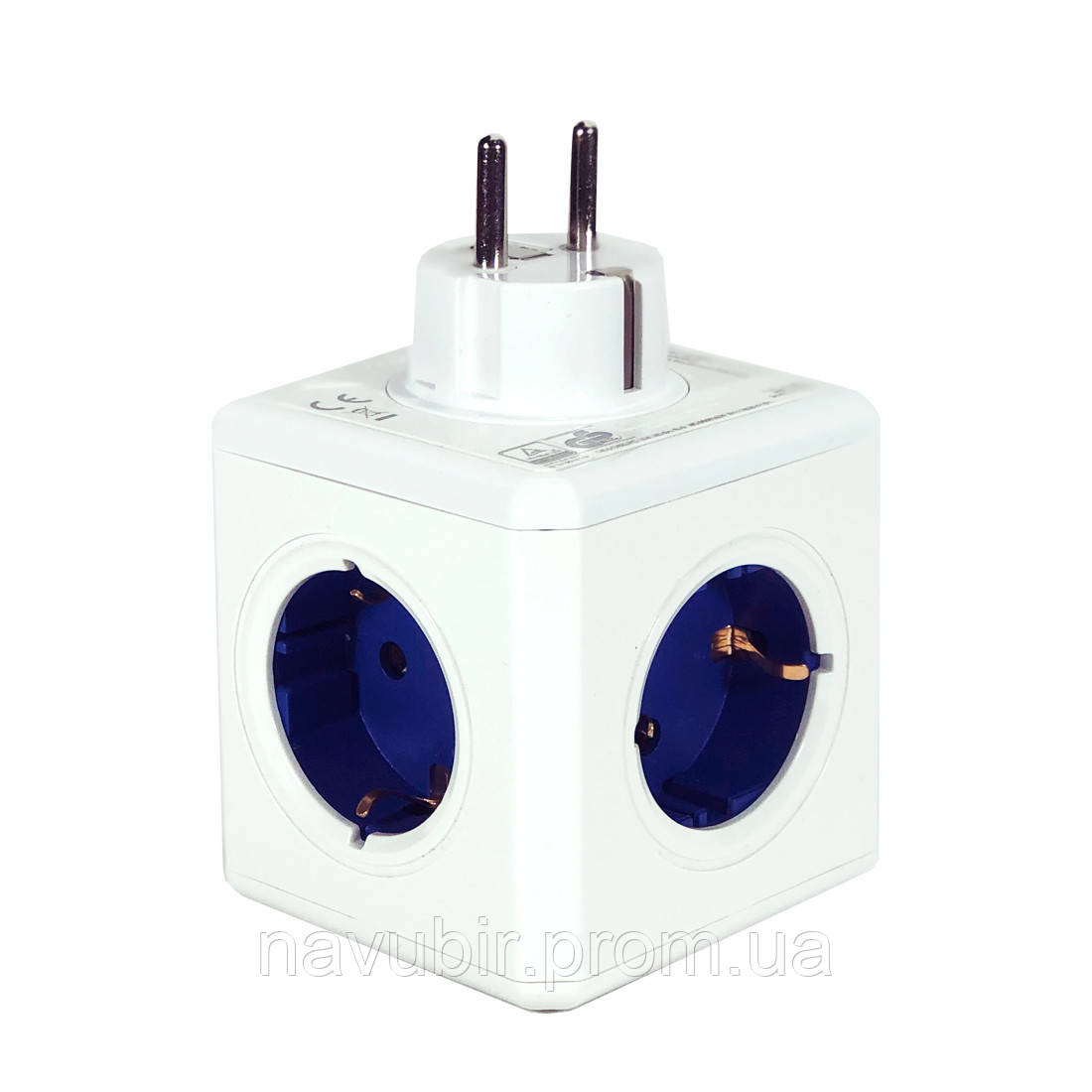 Разветвитель 4 розетки с юсб портом Power Cube USB "тройник" в розетку электрический с заземлением (NV) - фото 2 - id-p1141834850