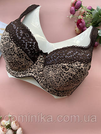80/85/90/95/100D Бюстгальтер без поролону коричневий, фото 2