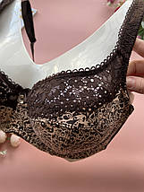 80/85/90/95/100D Бюстгальтер без поролону коричневий, фото 3