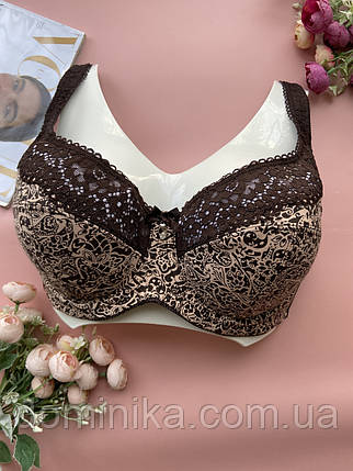80/85/90/95/100D Бюстгальтер без поролону коричневий, фото 1