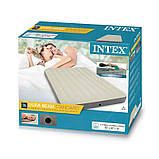 Надувний двоспальний матрац Intex 64103 велюровий 152х203х25 см, фото 3
