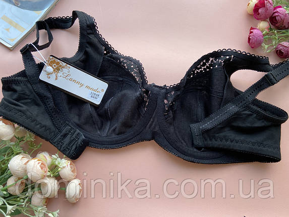 85/90/95/100D Бюстгальтер на великі груди без поролону чорно білий, фото 2