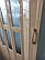 Двері гармошка міжкімнатна напівстостеклена, дуб світлий 3, 1020 x 2030x12м, фото 4