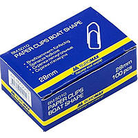 Популярний! Скріпки канцелярські Buromax 28мм, nickel-plated, pentagonal, 100шт (BM.5010) - Краща якість тільки на Nukleon.com.ua