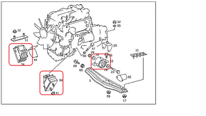 Підвіска двигуна і коробки передач на Mercedes Sprinter
