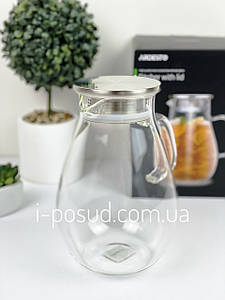 Глечик з кришкою 1800 мл боросилікатне скло Ardesto AR2618PGN