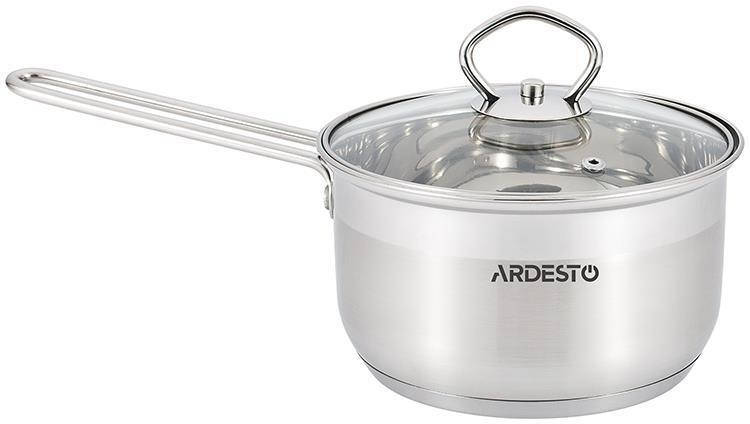 Ківш із нержавіючої сталі з кришкою 1,6 L Ardesto AR1916SS, фото 1