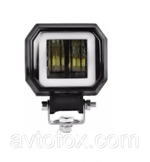 Протитуманна LED-фара з ангельськими очками 95х73mm 20W 1500 lm (1 шт.)