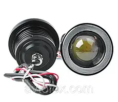 Протитуманітні LED фари з ангельськими очками 89mm 10 W 1200 lm (2шт)
