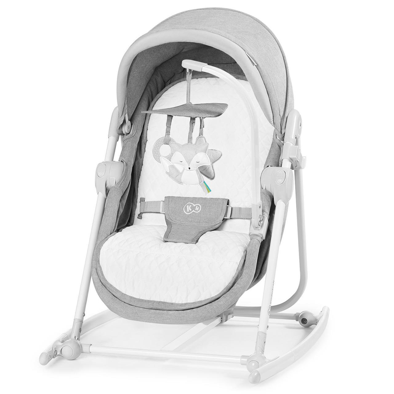Шезлонг-гойдалка 5в1 Kinderkraft Nola Stone Gray