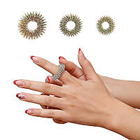 Массажер су джок набор с 3 кольцами для пальцев, массажное кольцо для пальцев | масажери пружинні (NT)