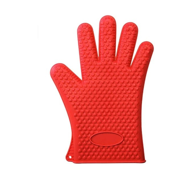 Термостойкие перчатки силиконовые для кухни Нot hands Красные жаростойкие перчатки прихватки для горячего (GK) - фото 2 - id-p1425646731