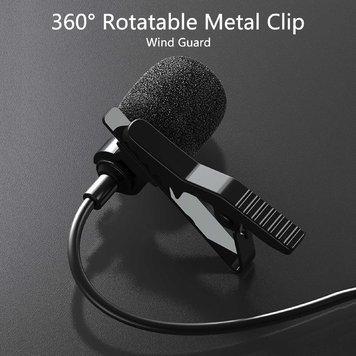 Петличка для телефона Lavalier microphone HSX-M01 Черный, петличный микрофон для смартфона внешний 1.5м (GK) - фото 4 - id-p1500888804