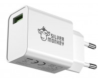 Зарядное устройство Silver Monkey 18W 3A. 3,6 В - 12 В Quick Charge 3.0 (QC-USB18W-SM) - фото 2 - id-p1597475625