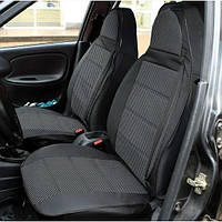 Чехлы сидений ВАЗ 2101 комплект Тканевые черно-серые "Пилот"