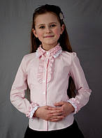 Блузка шкільна "Світ блуз" красива мод.2010 рожевий колір