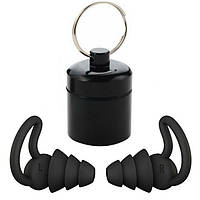 Стрілкові Беруші тактичні для ЗСУ, військових (пасивні) Shooter Plugz Чорні, 3 витки