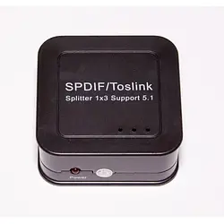 1x3 SPDIF / TosLink splitter optical digital Цифровий 3-х портовий кабельний оптичного аудіо зв