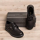 Чоловічі шкіряні туфлі Kristan black, фото 5