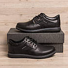 Чоловічі шкіряні туфлі Kristan black, фото 6