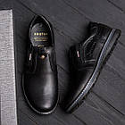 Чоловічі шкіряні туфлі Kristan black old school, фото 8