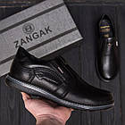 Чоловічі шкіряні туфлі Kristan black old school, фото 9