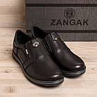 Чоловічі шкіряні туфлі Kristan black old school, фото 10