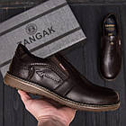 Чоловічі шкіряні туфлі Kristan brown old school, фото 8