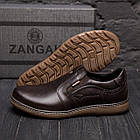 Чоловічі шкіряні туфлі Kristan brown old school, фото 9