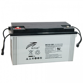 Акумуляторна батарея AGM RITAR DC12-120, Gray Case, 12 V 120 Ah (407 x 177 x 225) Q1/30 глибокого розрядження
