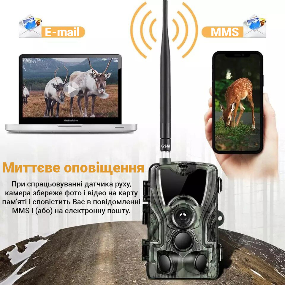 Фотоловушка, охотничья камера Suntek HC-801LTE-LI, со встроенным аккумулятором, 4G, SMS, MMS - фото 9 - id-p1248979645