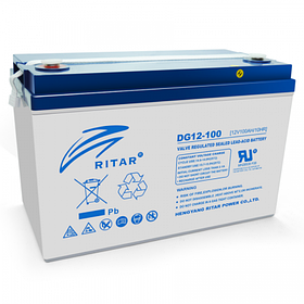 Акумулятор GEL RITAR DG12-100 12V 100Ah (328х17215(220) гелевий АКБ глибокого розряду