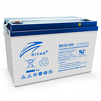 Акумулятор GEL RITAR DG12-100 Gray Case 12 V 100 Ah (328х172х215(220) Q1 гелевий АКБ глибокого розряджання