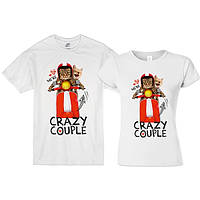 Парні футболки Push IT з принтом "Craysy couple"