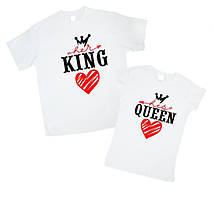 Парні футболки з принтом "King and Queen. Серце" Push IT