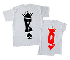 Парні футболки з принтом "K and Q" Push IT