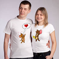 Парні футболки з принтом "Джеррі та малюк" Push IT