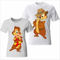 Парні футболки з принтом "Чип і Дейл" Push IT