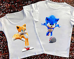 Парні футболки з принтом "Соник Бум" Push IT