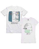 Парні футболки з принтом "Quarantine. Day 57" Push IT